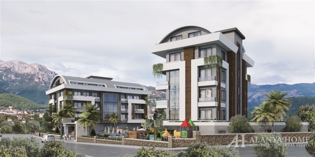 Lotus Garden Oba Alanya Antalya Turkey purchase sale property of a furnished one-bedroom apartment i